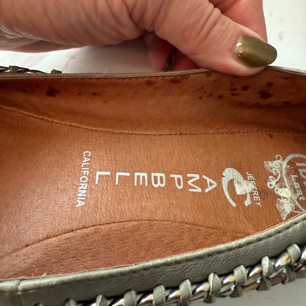 Jeffrey Campbell Ibiza Flats, Green-Beige, Size 10, GUC - Picture 11 of 14